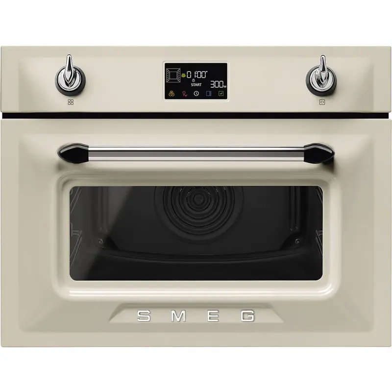 Smeg SO4902M1P - Cream Built-In Combination Microwave - 40L - 800W