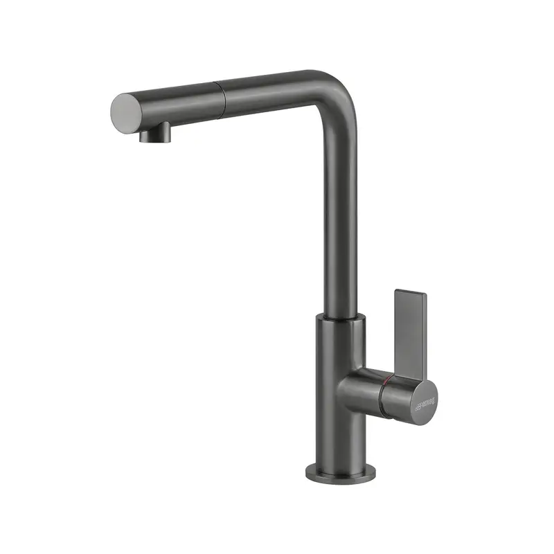 Smeg MD22DKX - Dark Inox Single Lever Kitchen Tap - 360 Swivel Spout - 29cm Height
