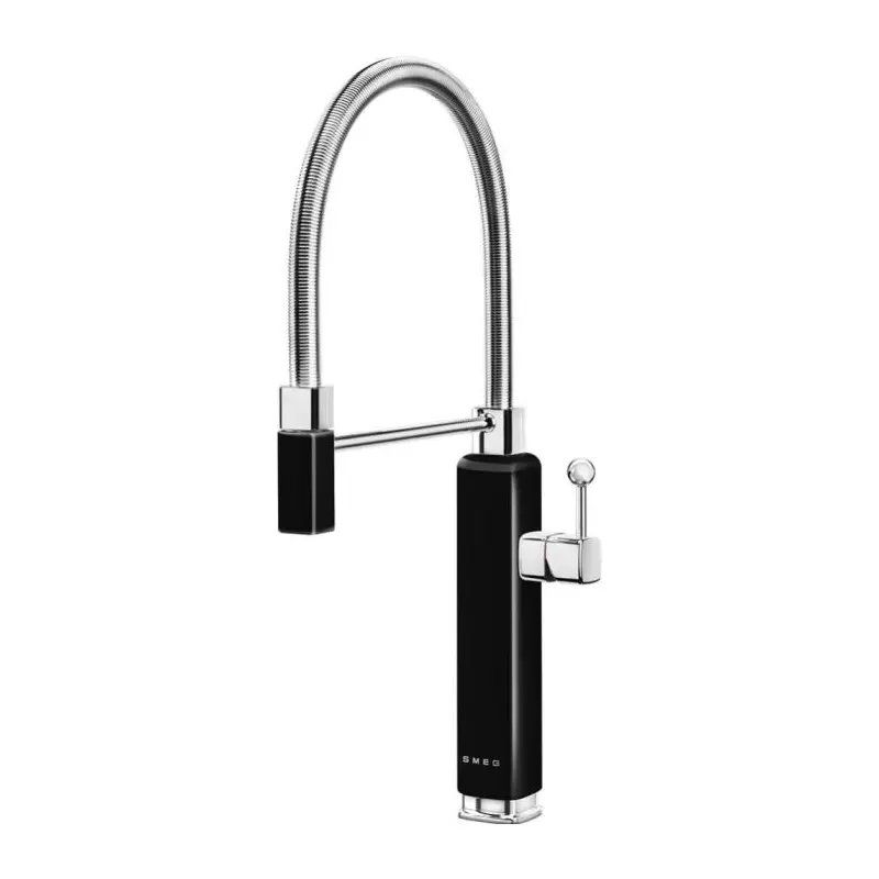 Smeg MDF50BL - Black Single Lever Spray Tap - 360 Swivel Spout