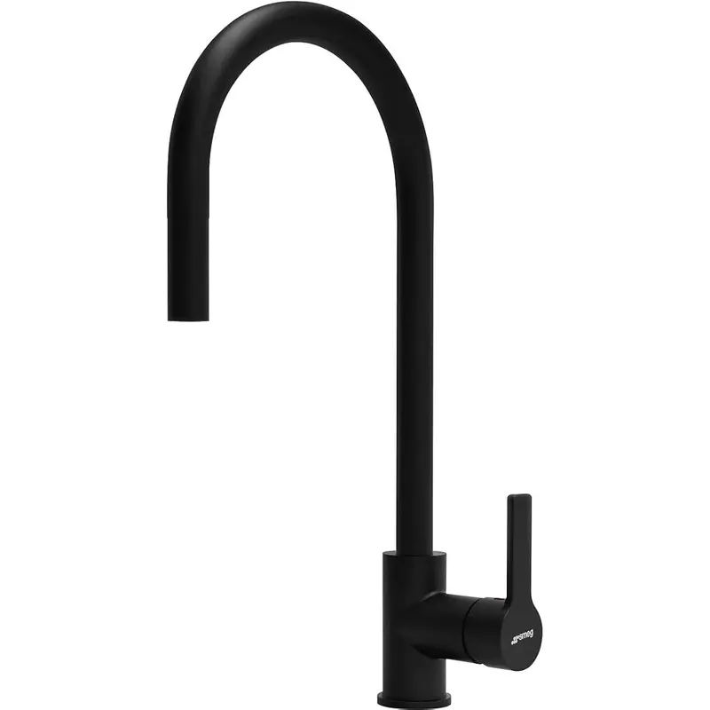 Smeg MID2MN - Black Universal Single Lever Kitchen Tap - 180 Swivel Spout