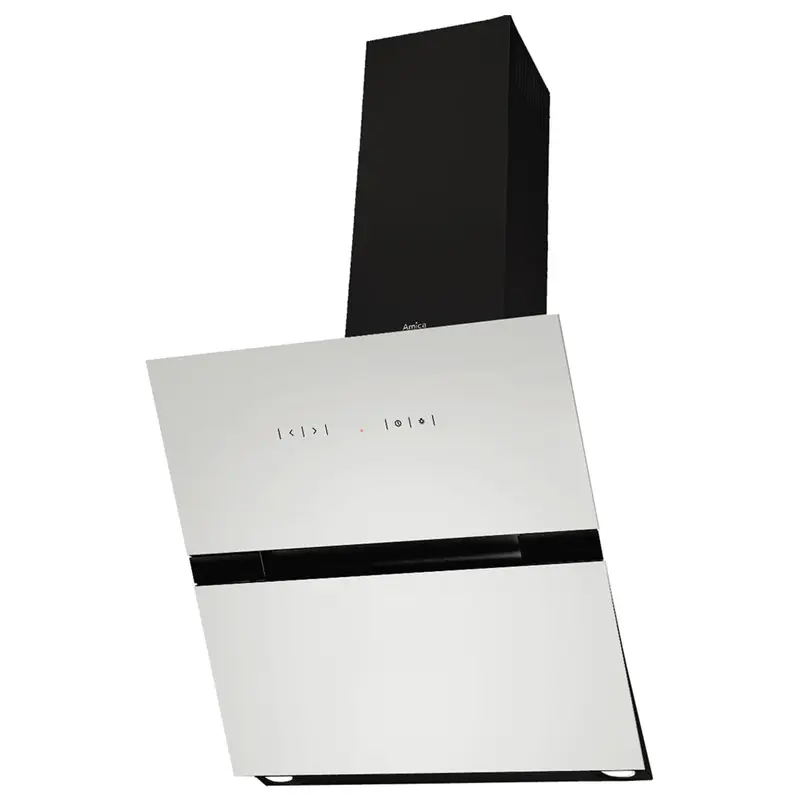 Amica OKC653SW - White Glass Extractor - 60cm Angled