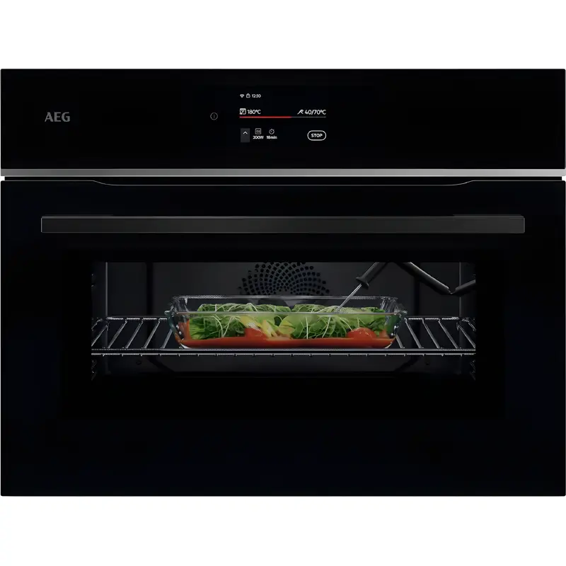 AEG TK8NK721B - Black Single Oven - 44L Compact Microwave Combination