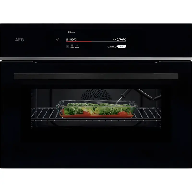 AEG TK9NK821B - Black Single Oven with Microwave - 44L