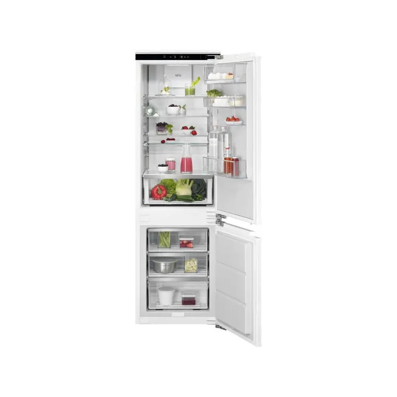 AEG NSC7M181EC - White Built In Fridge Freezer - 182L/62L - E Energy Rating