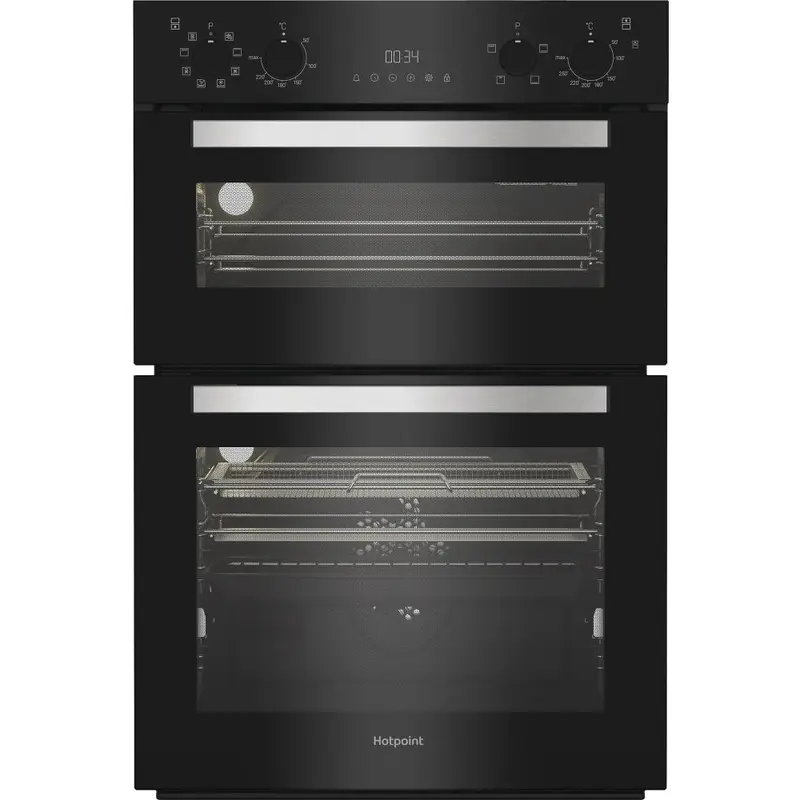 Hotpoint DIH 82G1A B - Black Built-In Double Oven - 109L Total Capacity - A Energy Rated