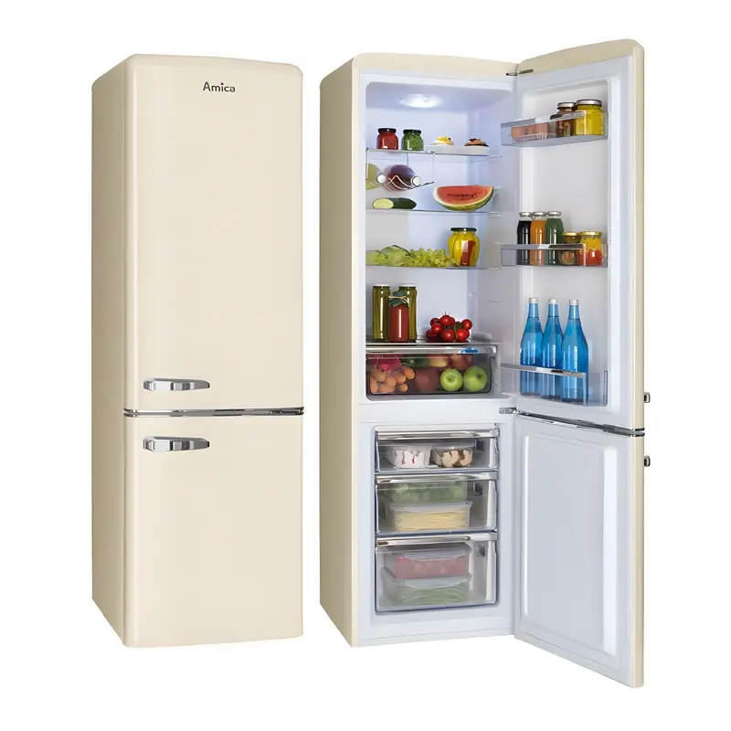 Amica FKR29653C- Beige 70/30 Fridge Freezer - 244L - E Rated