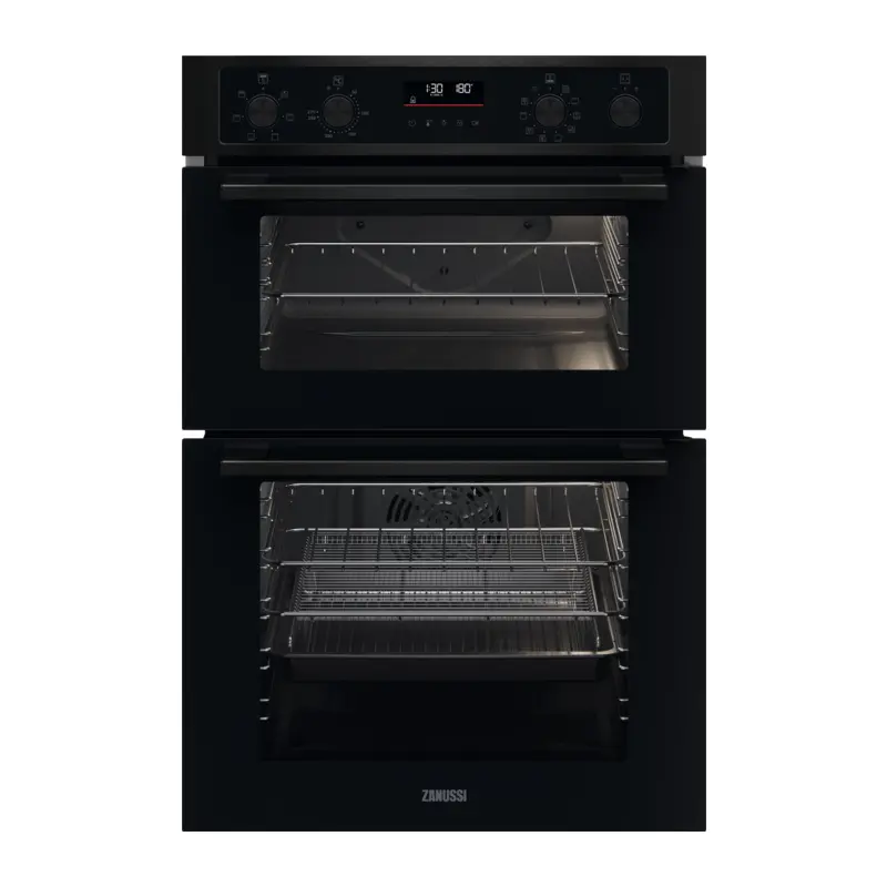 Zanussi ZKCNA7KN - Black Built in Electric Double Oven - Catalytic cleaning - A energy