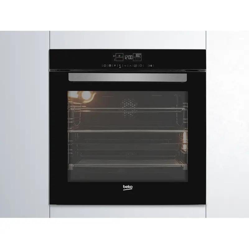 Beko BVM34400 - Black Single Oven - 80L Built-in - Split&Cook Technology - A Rated