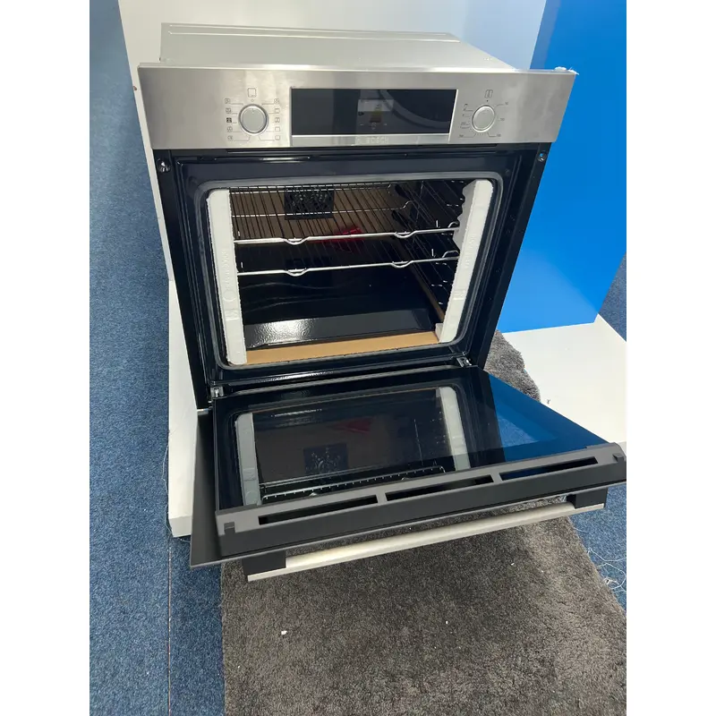 Bosch HQA534BS3B Series 4 - Stainless Steel 71L Built-In Electric Single Oven with added steam function - 3D Hot Air - A+ Energy Rating - Unboxed