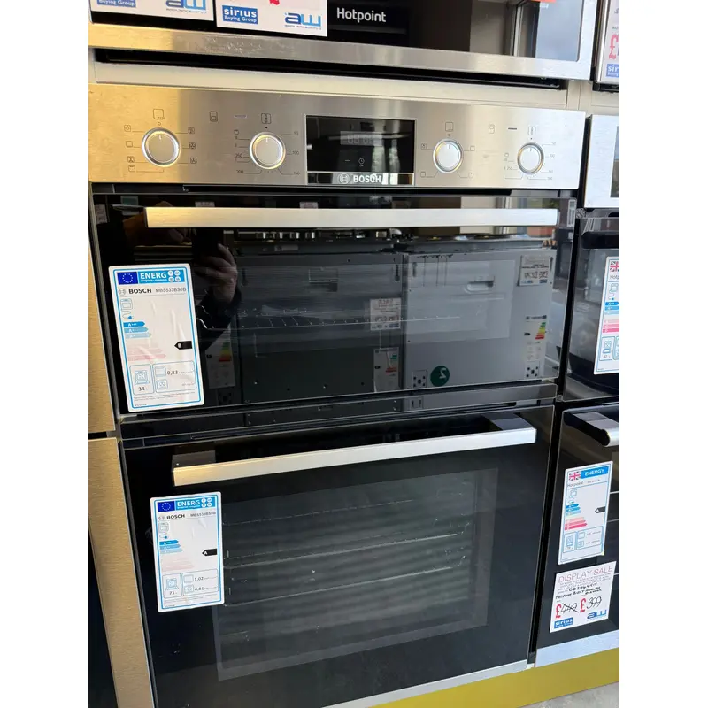 Bosch MBS533BS0B - Stainless steel Built in Electric Double Oven - A/B energy - Display