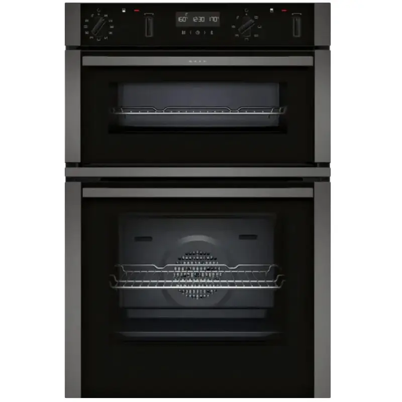 Neff U2ACM7HG0B - Graphite Built in Electric Double Oven - Pyrolytic cleaning - A energy