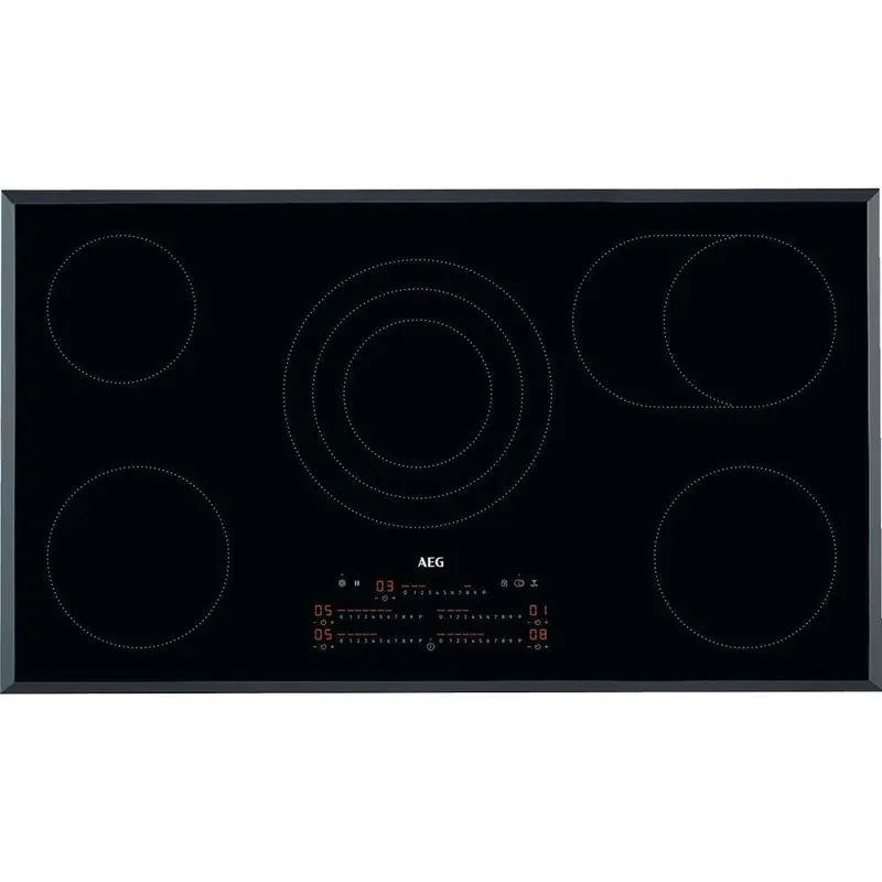 AEG HRE95770FB 3000 - Black 5 Zone Ceramic Hob - 910x520mm - A Energy
