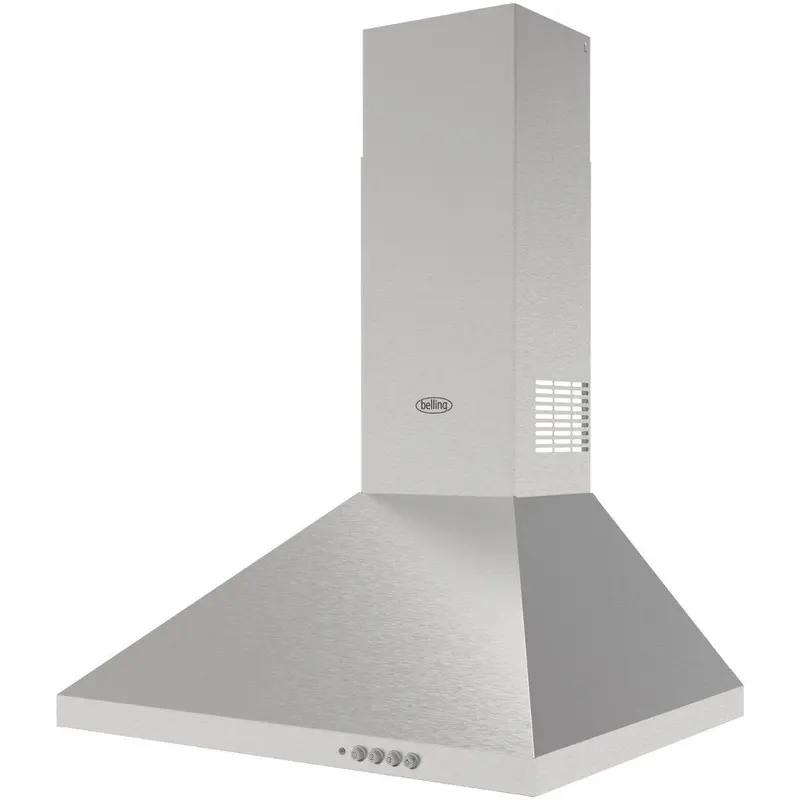 Belling 603PYR 444411682 - Stainless Steel 60cm Chimney Cooker Hood - 600 m/h - C energy