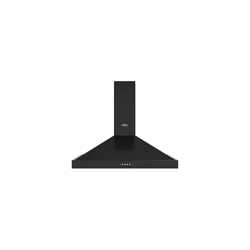 Belling BEL FARMHOUSE CHIM 90PYR BLK 444411671 - Black 90cm Pyramid Extractor Hood - 600m/h - C Energy Rating