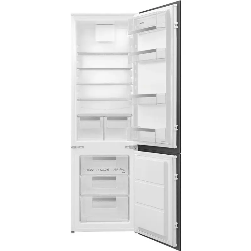 Smeg UKC81721E - Silver Integrated Fridge Freezer - 268L - E Energy