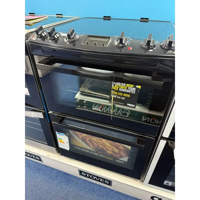 Zanussi ZCV66250BA - Black 4 Zone Cooker - A/A energy - Display