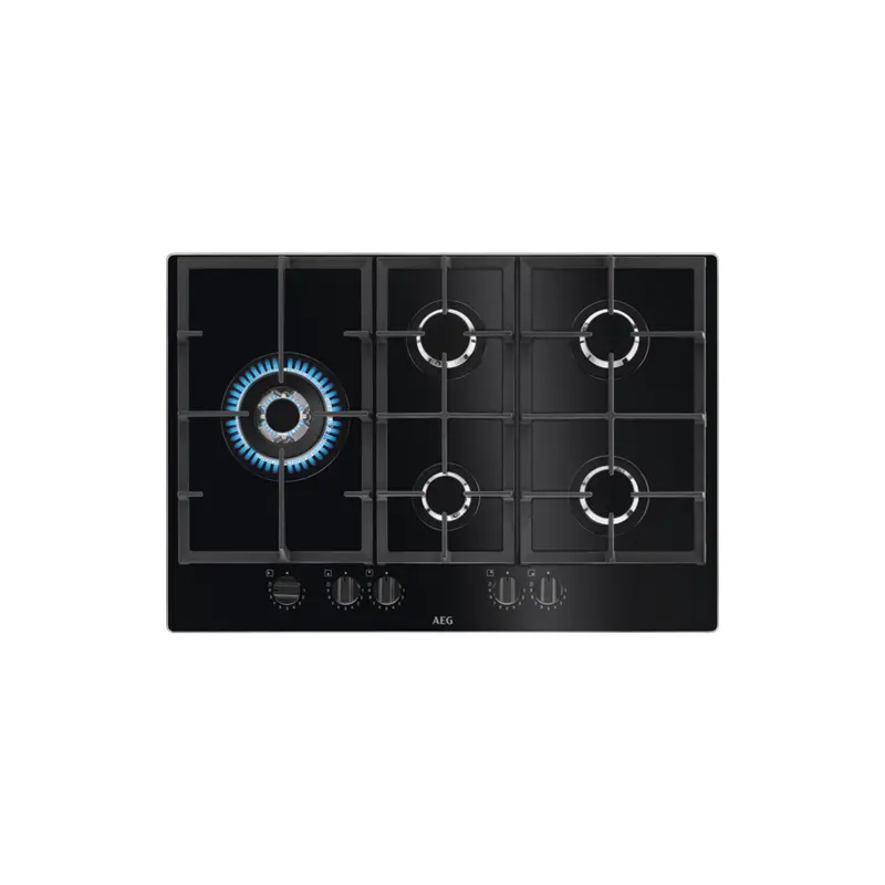 AEG HKB75820NB - Black 5 Zone Gas Hob