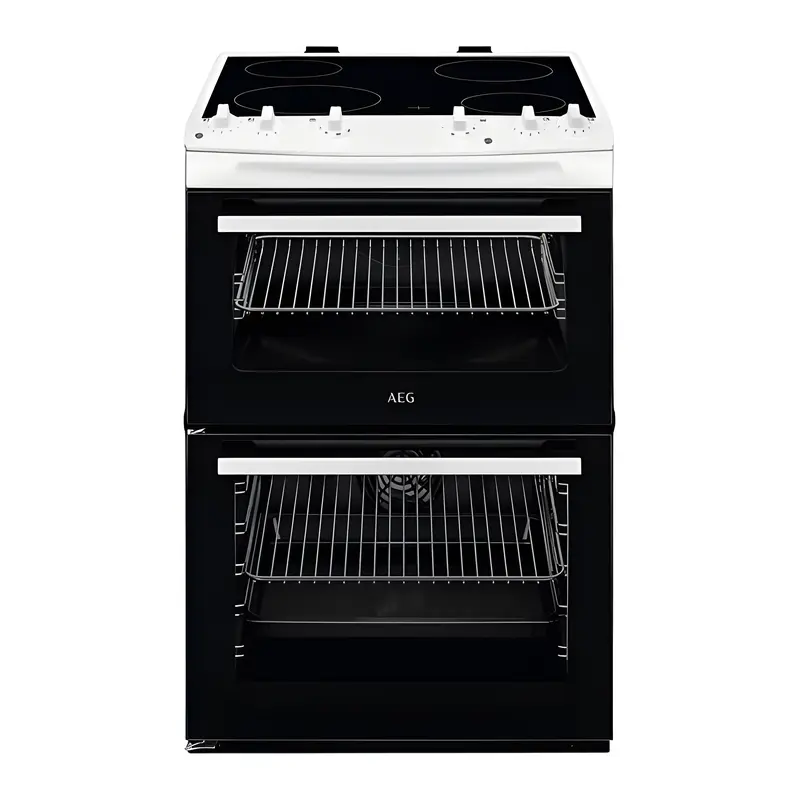 AEG CCX6501ACW - White 60cm Electric Ceramic Cooker - 77L Main/39L Second Oven - A Energy