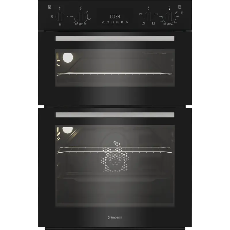 Indesit DII 10D B - Black Double Oven - 105L - A Energy