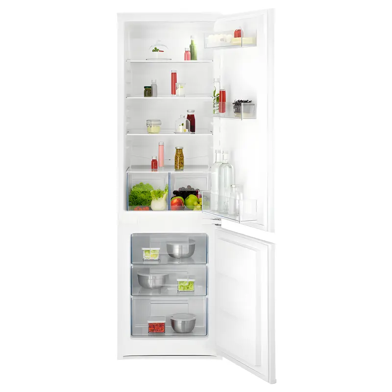 AEG NSC5S18ZES - White 70/30 Integrated Fridge Freezer - 271L - E Energy Rating