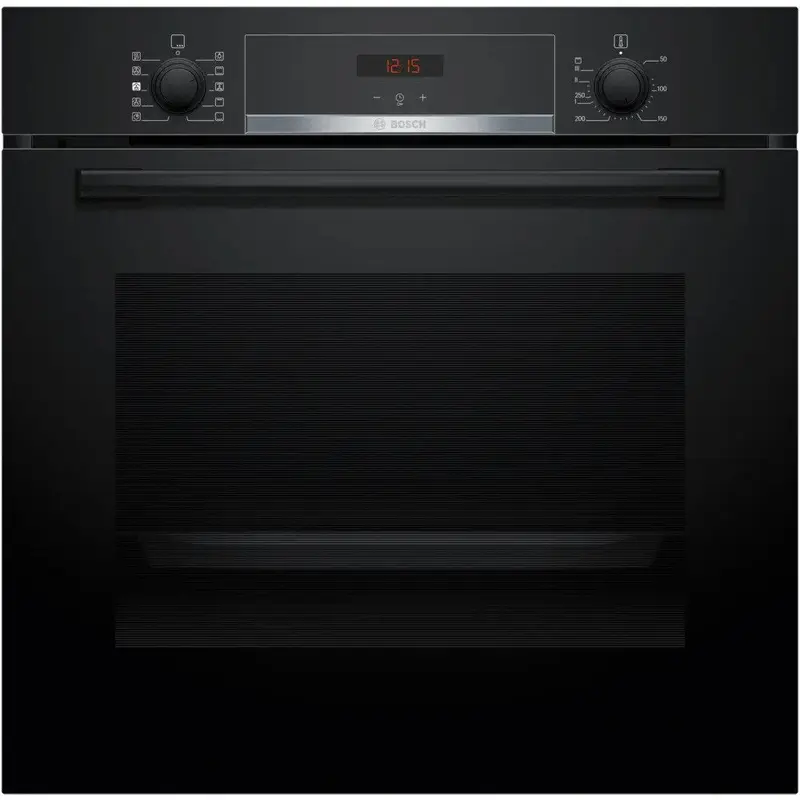 Bosch HQA534BB3B Series 4 - Black 71L Built-In Electric Single Oven with added steam function - 3D Hot Air - A+ Energy Rating