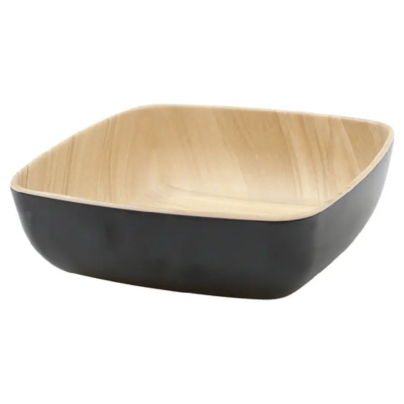 Tablecraft MGN10BKBAM 3-1/2 Quart Square Bowl Melamine Matte Black