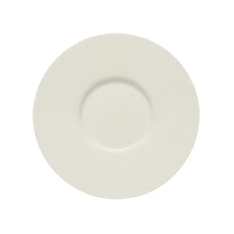 BauscherHepp 696919 6.3 Inch Diameter Round Saucer With Rim Porcelain Bone White