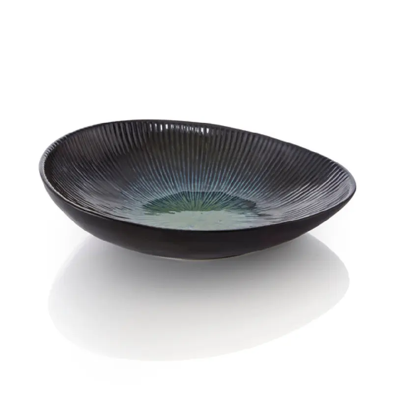 BauscherHepp 53.0029.0120 10 Inch Coupe Bowl Ceramic Green Deep Ocean