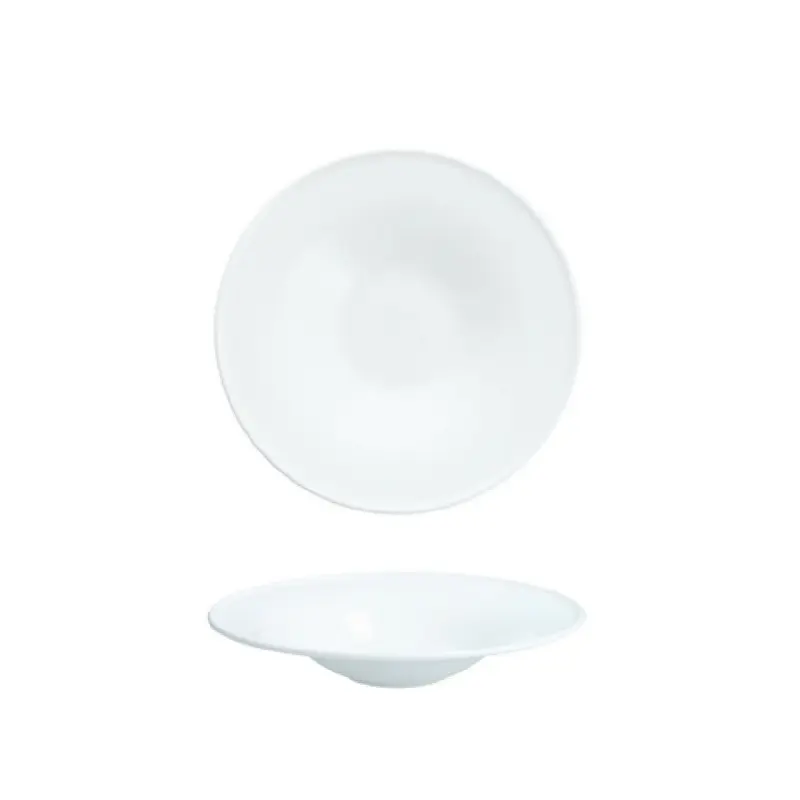 Fortessa HBW-00-753 9 Inch 8 Oz Vortex Bowl Dishwasher Safe Bone China White
