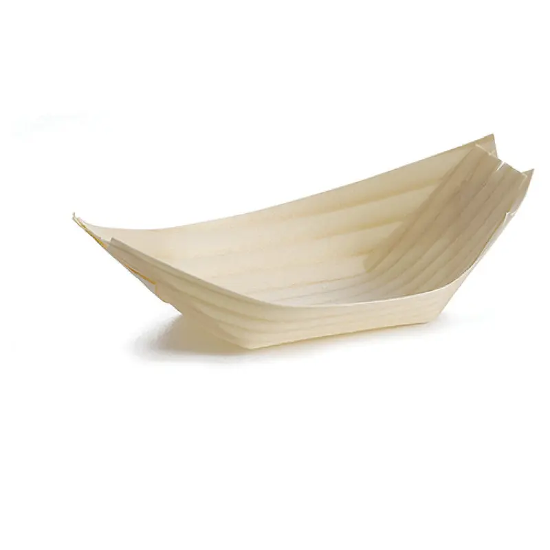 Tablecraft BAMDB8 8 Oz Disposable Serving Piece Eco-Friendly Pinewood 50 Packs