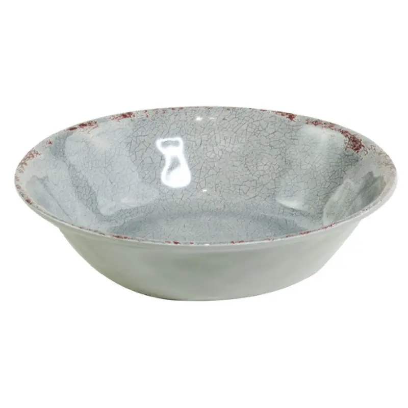 BauscherHepp TGY1632 21 Oz Bowl Distressed Crackle Glaze Look Gray Melamine