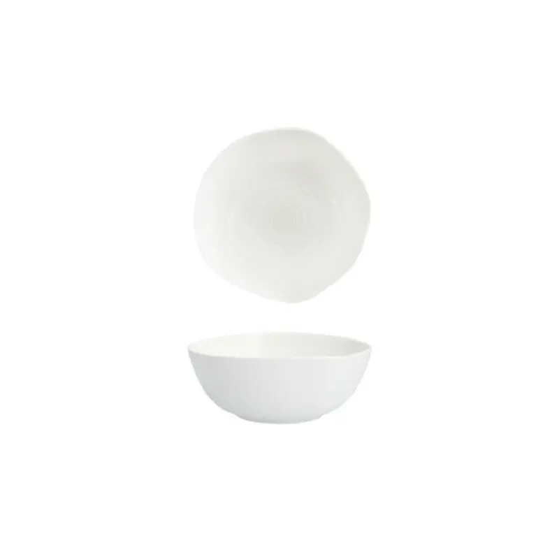 Fortessa 4700.F0000.05 4 Inch Organic Bowl Porcelain White 7oz Packs 24