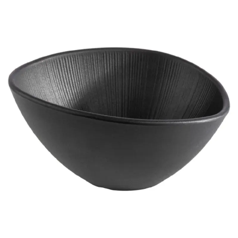 Libbey APS 85093 16.9 Oz Nero Bowl with Scratch and Shock Proof Melamine Black Finish