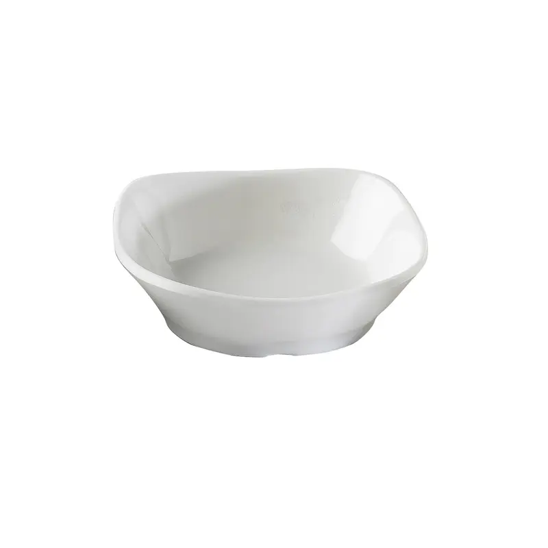 Tablecraft 10315W 1-1/2 Oz Mini Bowl Square Melamine White Dishwasher Safe