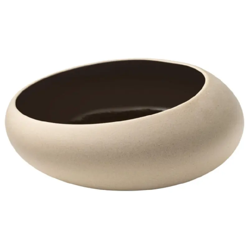 Libbey 701342091001372 33.8 Oz Round Bowl Stoneware Eco-Gres Black