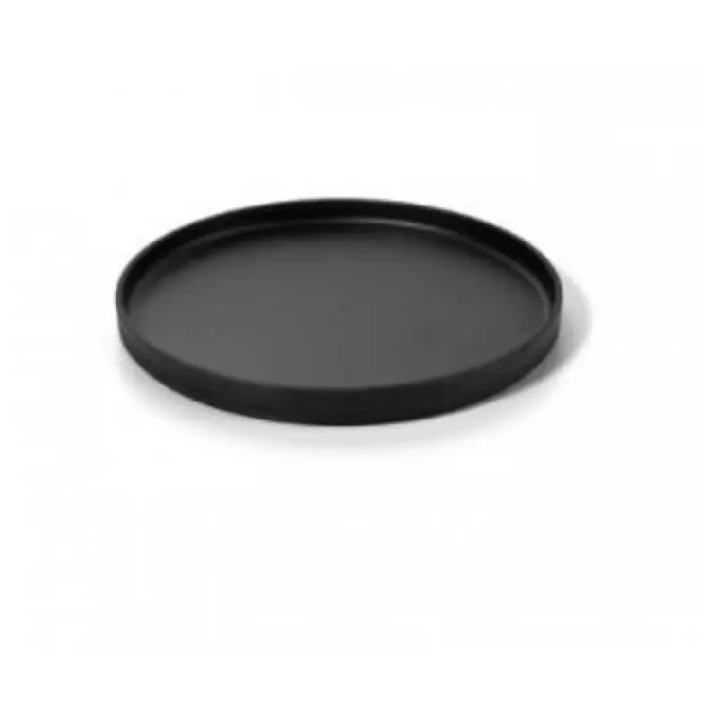 BauscherHepp TB4643 9 Inch Diameter Round Plate Melamine Black - 12 Packs
