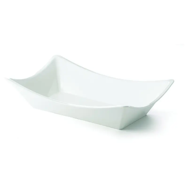 Tablecraft MGMT2113 20-3/4 Inch Rectangular Bowl with White Melamine Finish