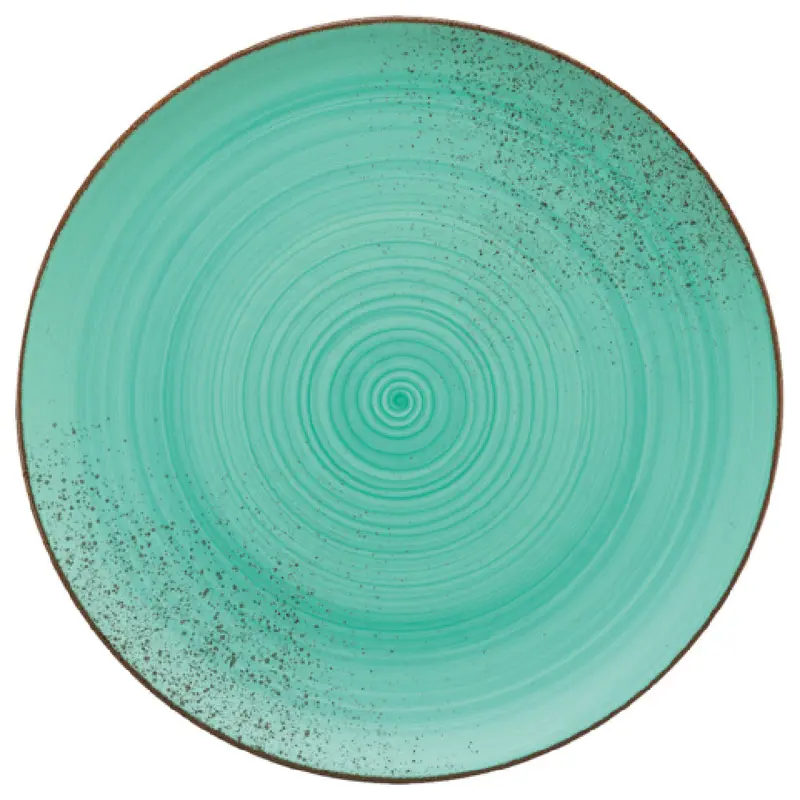 BauscherHepp 711324-820369 33.81 Oz. Round Coupe Plate Porcelain Rustic Lagoon