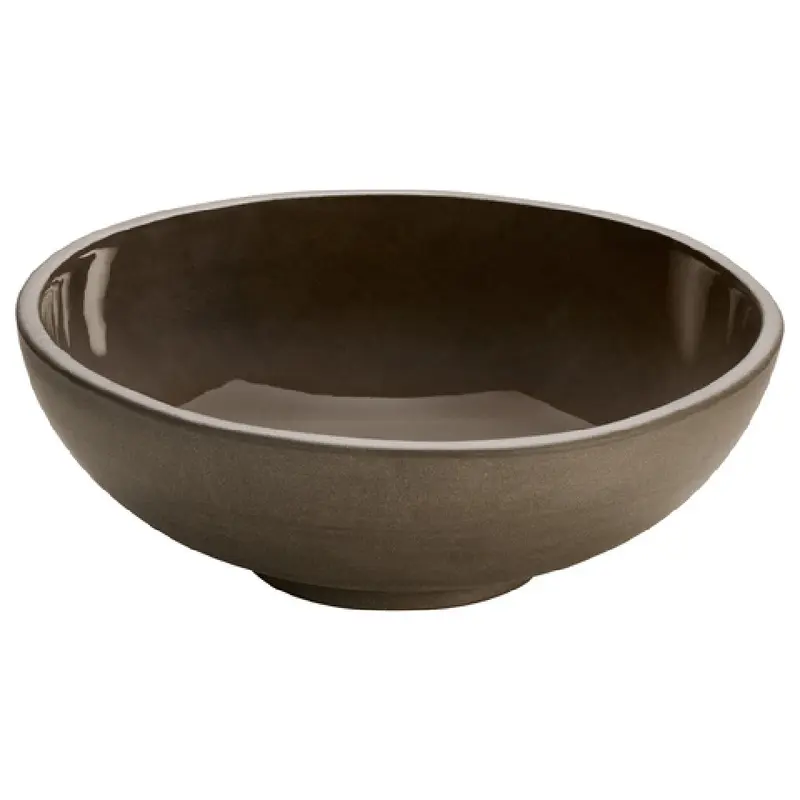 BauscherHepp P013121-000761 38.89 oz Round Bowl Dishwasher Microwave Safe Taupe Stoneware