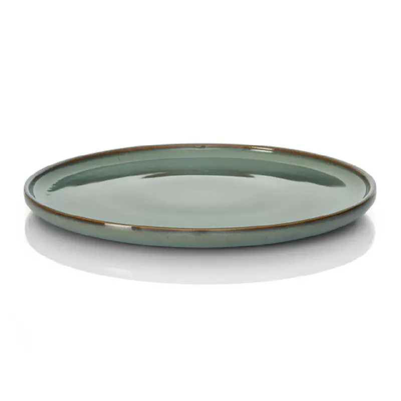 BauscherHepp 53.0021.0102 10 Inch Round Plate Ceramic Lagoon - 6 Packs