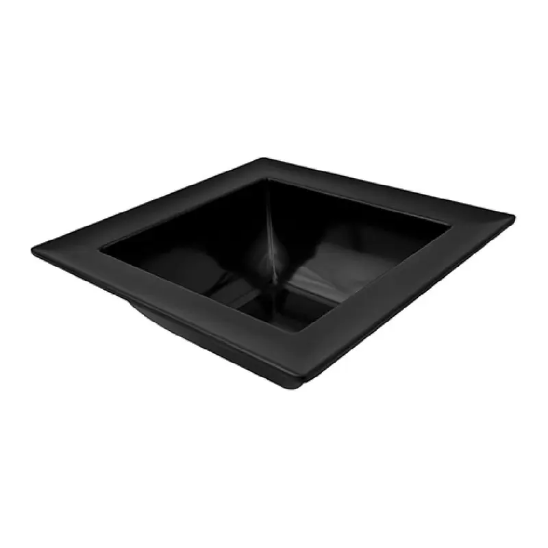 BauscherHepp TB1775 67-3/5 Oz Black Square Bowl Dishwasher Safe Melamine