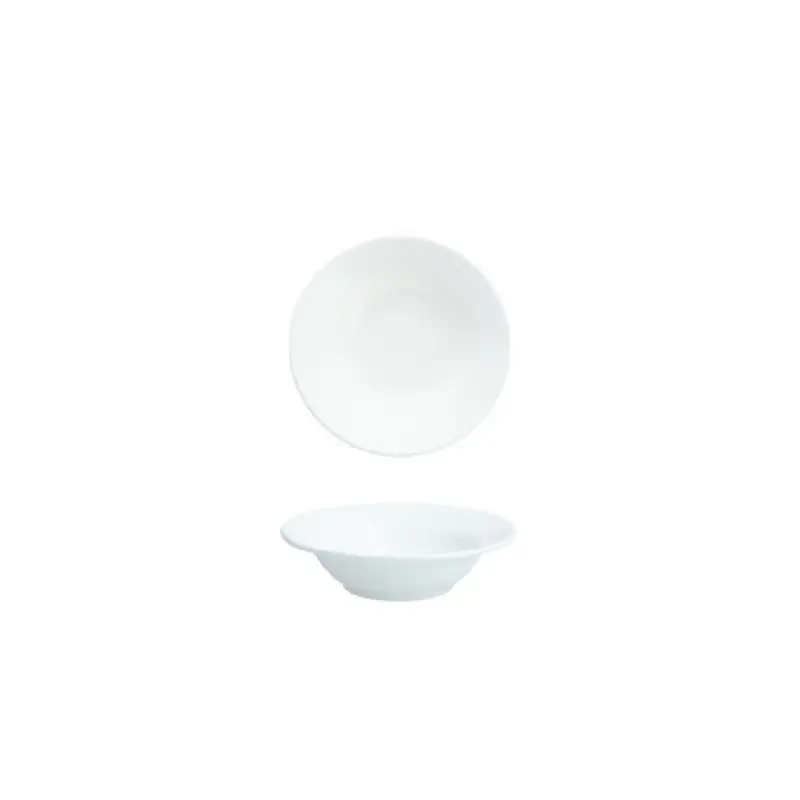Fortessa HBW-00-213 5.5 Inch Rimmed Fruit Bowl Bone China Dishwasher Safe