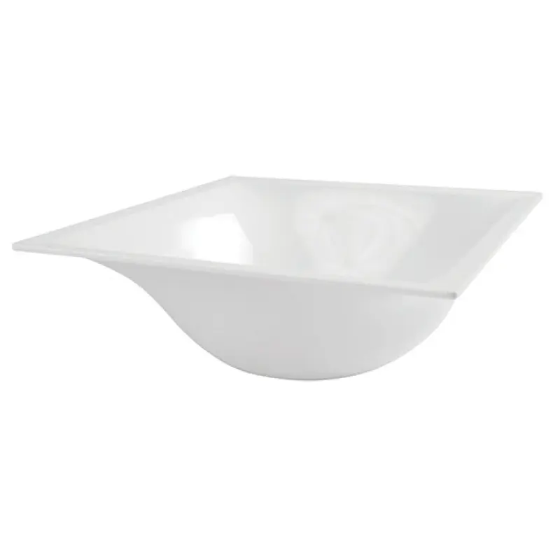 BauscherHepp T1740 91-3/10 Oz Square Bowl with Silicone Feet Melamine White