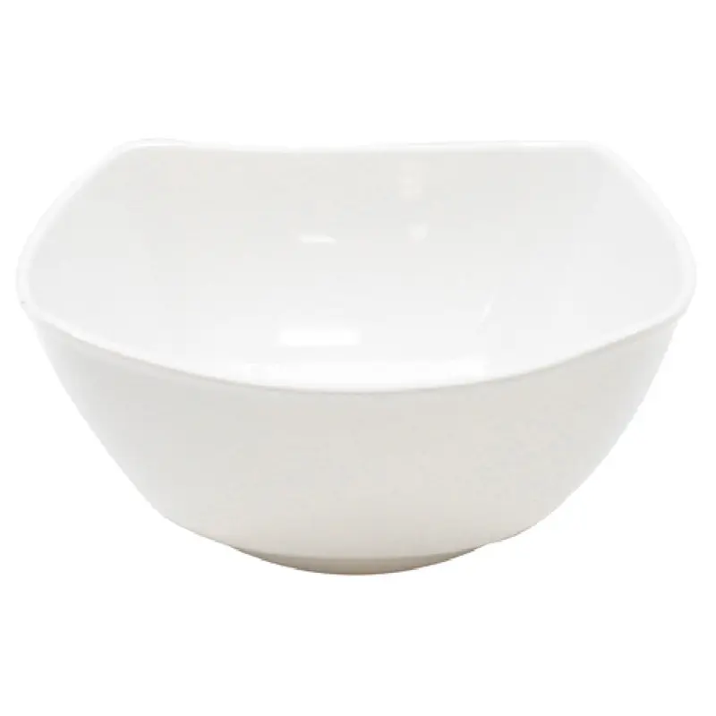 Tablecraft WB7 1-1/4 Quart Wavy Bowl Round White Melamine with Dishwasher Safe