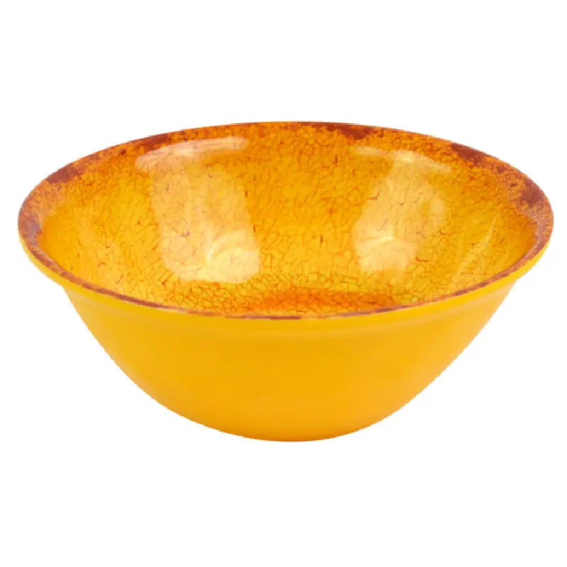 BauscherHepp TOR1636 8 Oz Orange Rice Bowl Melamine Round with Distressed Glaze