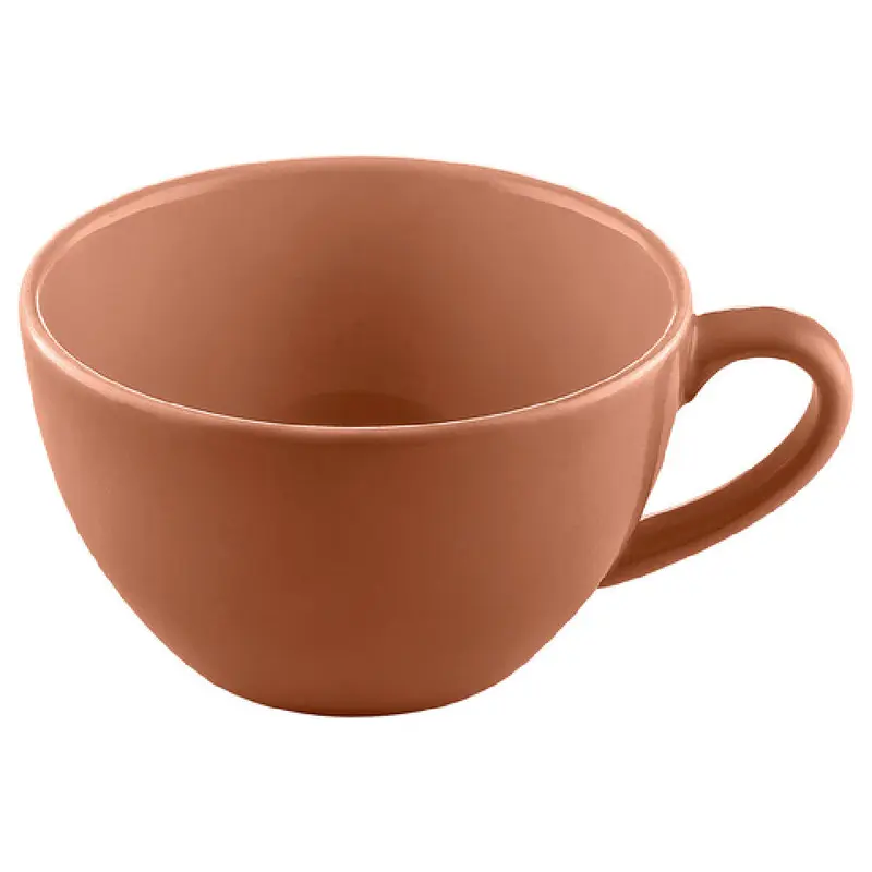 BauscherHepp 275159-700666 3 Oz Cup Porcelain Sandstone Orange Uni with Dishwasher Safe