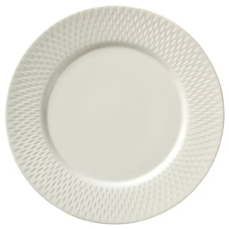 BauscherHepp 690072 8.9 Inch Diameter Plate Flat Round Porcelain with Rim Relief