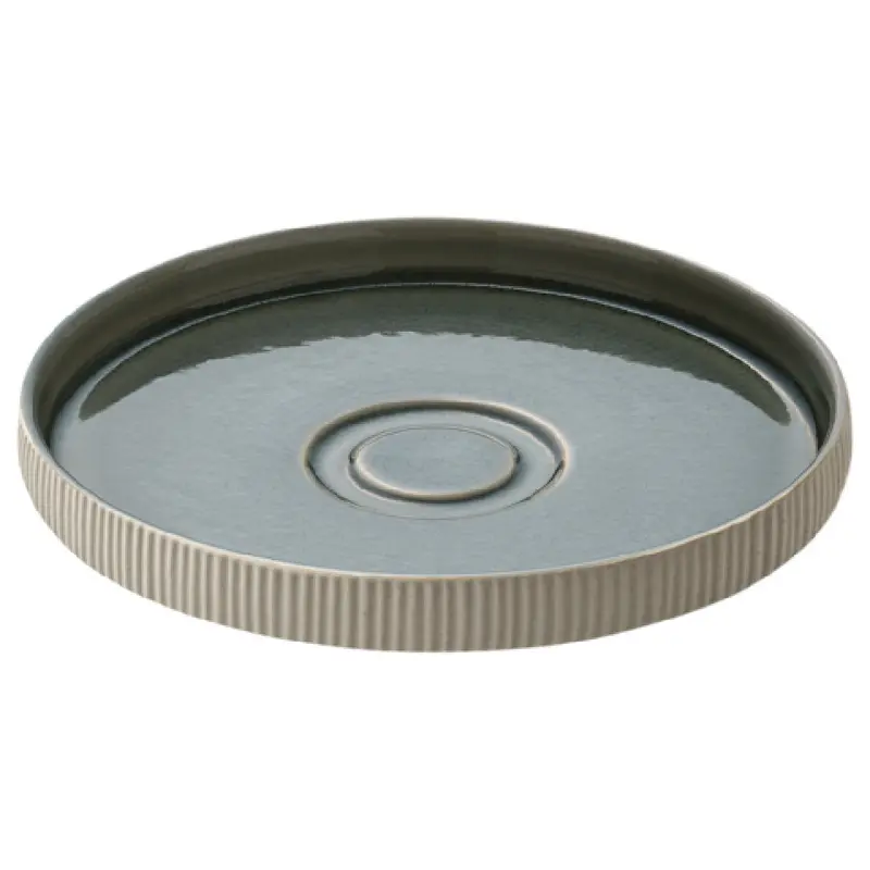 BauscherHepp P016950-016151 5.9 Inch Diameter Round Saucer Grey Stoneware