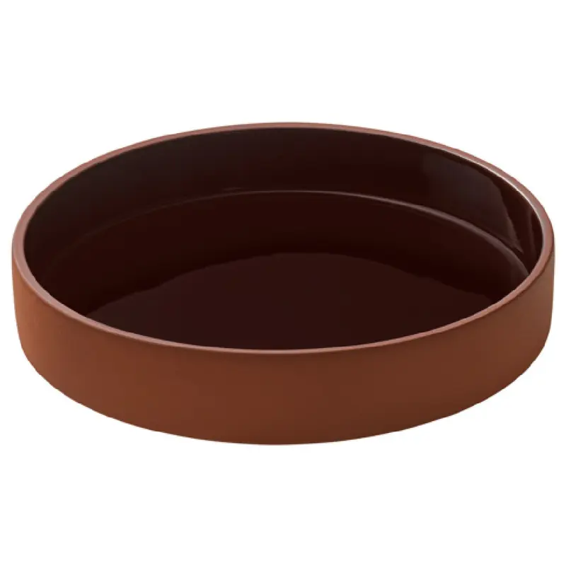 BauscherHepp P063422-121956 33.8 Oz Round Bowl Ceramic Brown Dishwasher Microwave Oven Safe