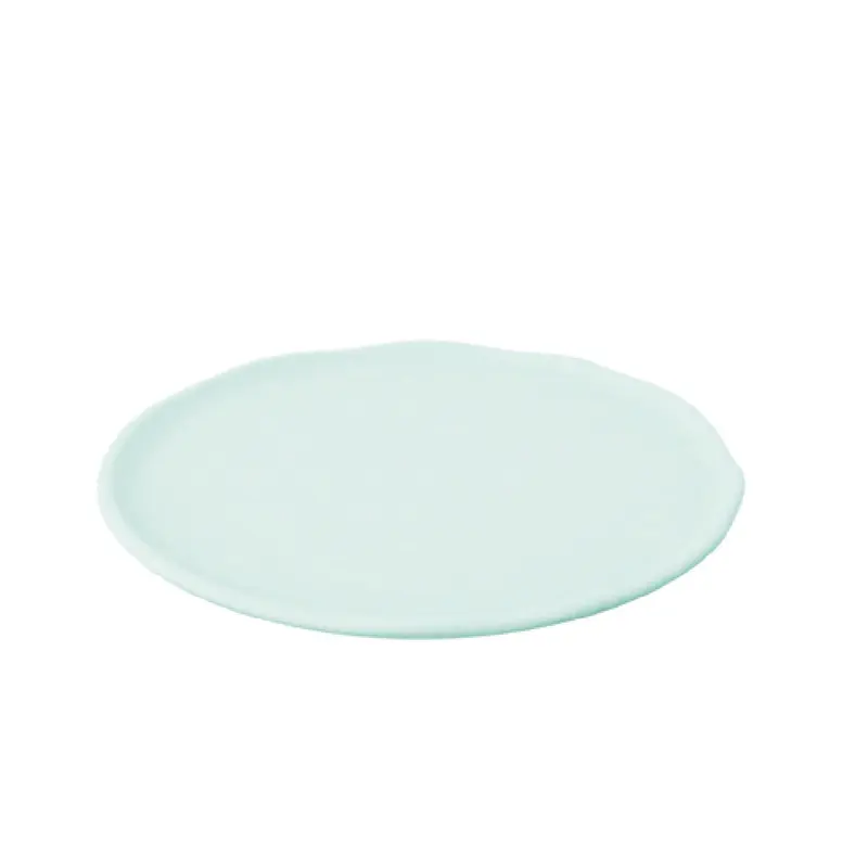 BauscherHepp TAQ4713 10 Inch Round Plate Melamine Matte Aqua Crackle